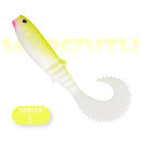 MEREDITH 70mm 90mm 110mm Cannibal Curved Tail Artificial Wobblers Fishing Lures Soft Baits Silicone Shad Worm Bass lure souple
