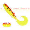 MEREDITH 70mm 90mm 110mm Cannibal Curved Tail Artificial Wobblers Fishing Lures Soft Baits Silicone Shad Worm Bass lure souple