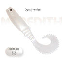 MEREDITH 70mm 90mm 110mm Cannibal Curved Tail Artificial Wobblers Fishing Lures Soft Baits Silicone Shad Worm Bass lure souple