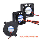 3D Printer Parts 3010 4010 5015 Cooling Fan 12V 24V 5V Blower Fan Turbo Brushless Fan For V5 V6 Hotend Bowden Extruder J-head
