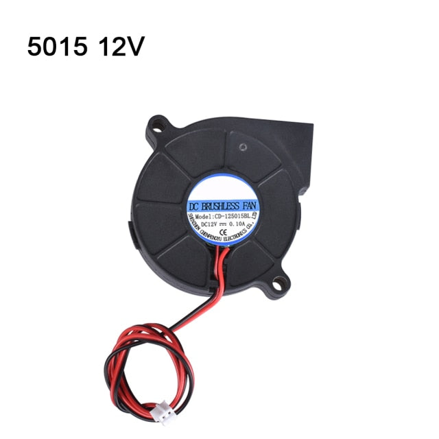 3D Printer Parts 3010 4010 5015 Cooling Fan 12V 24V 5V Blower Fan Turbo Brushless Fan For V5 V6 Hotend Bowden Extruder J-head