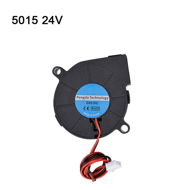 3D Printer Parts 3010 4010 5015 Cooling Fan 12V 24V 5V Blower Fan Turbo Brushless Fan For V5 V6 Hotend Bowden Extruder J-head