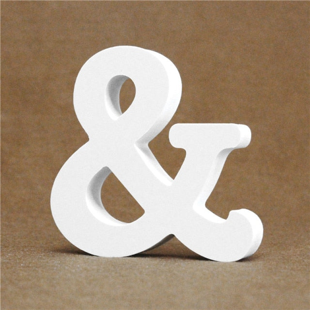 Diy Thick 12MM Wood Wooden Letters numbers White Alphabet Wedding Birthday Party Home Decorations Personalised Name Design