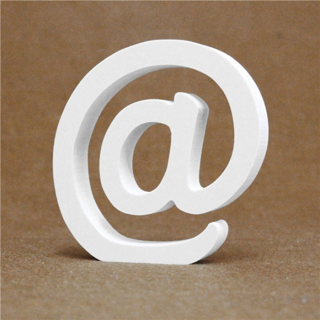 Diy Thick 12MM Wood Wooden Letters numbers White Alphabet Wedding Birthday Party Home Decorations Personalised Name Design