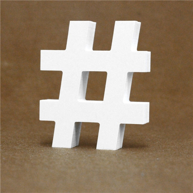 Diy Thick 12MM Wood Wooden Letters numbers White Alphabet Wedding Birthday Party Home Decorations Personalised Name Design