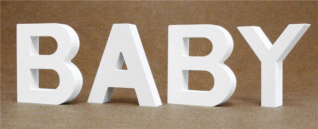 Diy Thick 12MM Wood Wooden Letters numbers White Alphabet Wedding Birthday Party Home Decorations Personalised Name Design