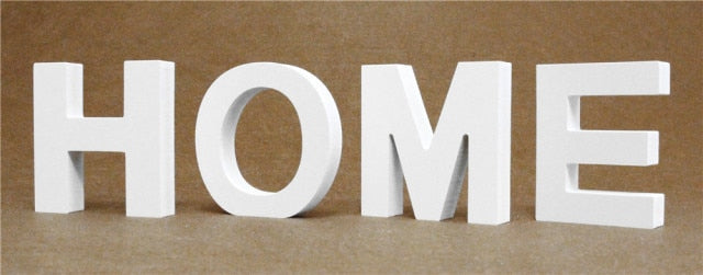 Diy Thick 12MM Wood Wooden Letters numbers White Alphabet Wedding Birthday Party Home Decorations Personalised Name Design