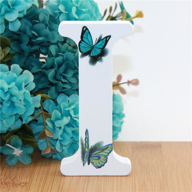1pc 10X10cm Hand Made Animals Shape Wedding Butterfly Wooden Letters Decorative Alphabet Word Letter Name Design Art Crafts DIY
