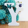 1pc 10X10cm Hand Made Animals Shape Wedding Butterfly Wooden Letters Decorative Alphabet Word Letter Name Design Art Crafts DIY