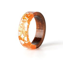 Wood Resin Ring Transparent Epoxy Resin Ring Fashion Handmade Dried Flower Wedding Jewelry Love Ring for Women 2019 New Design