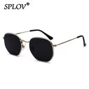 Hexagon Men Women Sunglasses Square Polygon Sun Glasses Brand Designer Retro Shades Metal Frame Eyewear TOP UV400 de sol hombre