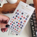 HZ Korea 2019 Summer Sweet Cute Colorful Flower Nail Sticker Waterproof Design Nail Decals For Women Girls Party Accessories