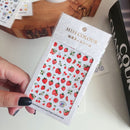 HZ Korea 2019 Summer Sweet Cute Colorful Flower Nail Sticker Waterproof Design Nail Decals For Women Girls Party Accessories