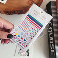 HZ Korea 2019 Summer Sweet Cute Colorful Flower Nail Sticker Waterproof Design Nail Decals For Women Girls Party Accessories