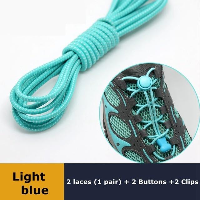1Pair 23 colors Sneaker ShoeLaces Elastic No Tie Shoe Laces Stretching Lock Lazy laces Quick Rubber Shoelace Shoestrings