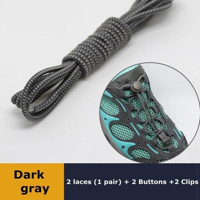 1Pair 23 colors Sneaker ShoeLaces Elastic No Tie Shoe Laces Stretching Lock Lazy laces Quick Rubber Shoelace Shoestrings
