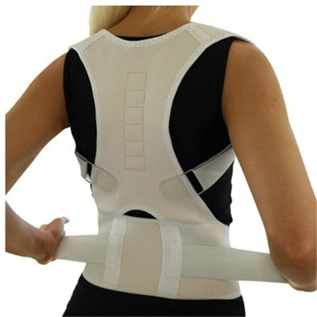 Adjustable Magnetic Posture Back Support Corrector Belt Band Belt Brace Shoulder Lumbar Strap Pain Relief Posture Waist Trimmer