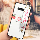 Adorable Cartoon Wrist Strap Holder Case For Samsung Galaxy S10 S20 Ultra S8 S9 Plus S10E S7 Edge M10 M20 M30 M30S Note 10 Lite 4 5 8 9