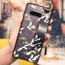 Floral Wrist Strap Cover For Samsung Galaxy S20 Ultra S10e S10 S9 S8 S6 S7 Edge J4 J6 Plus J5 J7 Prime J8 2018 Phone Holder Case