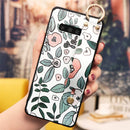 Floral Wrist Strap Cover For Samsung Galaxy S20 Ultra S10e S10 S9 S8 S6 S7 Edge J4 J6 Plus J5 J7 Prime J8 2018 Phone Holder Case