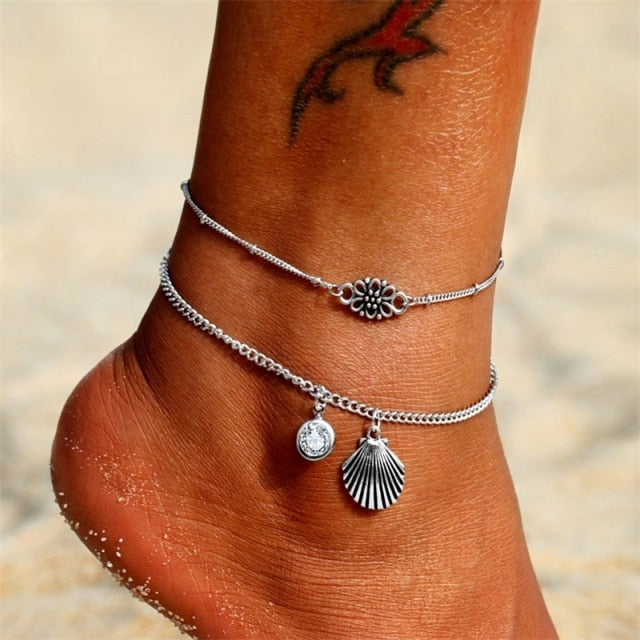 KISSWIFE Ankle Chain Pineapple Pendant Anklet Beaded 2018 Summer Beach Foot Jewelry Fashion Style Anklets for Women