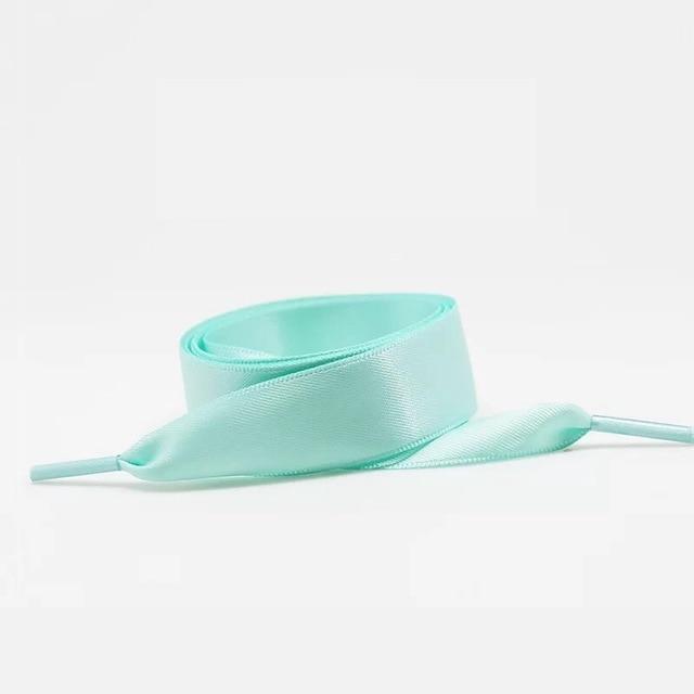 1 Pair 22 Colors Silk Satin Shoelaces 2 CM Width Flat Ribbon Shoe laces Boots Women Sneakers Shoelace Length 80CM 100CM 120CM S1