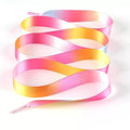 1 Pair 22 Colors Silk Satin Shoelaces 2 CM Width Flat Ribbon Shoe laces Boots Women Sneakers Shoelace Length 80CM 100CM 120CM S1