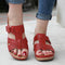 2020 Summer Women Premium Orthopedic Open Toe Sandals Vintage Anti-slip Breathable Leather Casual Female Platform Retro Shoes