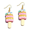 Earring For Women Resin Drop Custom Made Handmade Cute Girls Gift Eardrop Eardrop Popcorn Chocolate Fries Ice Cream