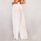 Women See Through Boho Wide Leg High Waist Trousers Beach Long Loose Mesh Sheer Pants Hot