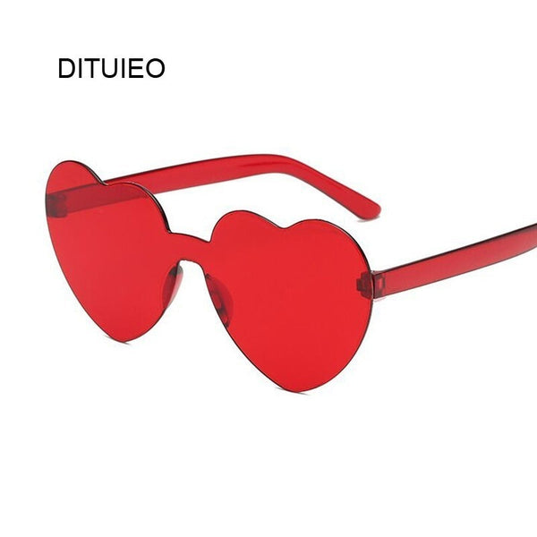 Love Heart Sunglasses Women Brand Designer New Fashion Cute Sexy Retro Cat Eye Vintage Cheap Sun Glasses Red Female