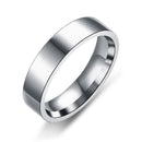Trendy Stainless Steel Black Rings for Women Wedding Rings Men Jewelry Width 6mm