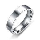 Trendy Stainless Steel Black Rings for Women Wedding Rings Men Jewelry Width 6mm