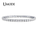 UMODE Clear Crystal Tennis Bracelet for Women Men Bracelet Cubic Zirconia Jewelry Party Wedding Hip Pop Accessories 2019 UB0097D