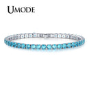 UMODE Clear Crystal Tennis Bracelet for Women Men Bracelet Cubic Zirconia Jewelry Party Wedding Hip Pop Accessories 2019 UB0097D