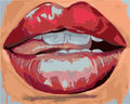 HUACAN Paint By Numbers Lip Kit Drawing On Canvas Wall Art HandPainted Home Decor DIY Gift