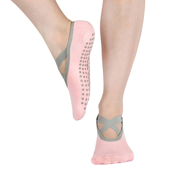 Womens Yoga Socks Low Cut Anti Slip Sticky Bottom Workout Pilates Grip Sock For Woman Dance Slippers Fitness Ballet Socken