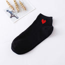 10pcs=5pairs Women Short Socks Red Heart Cute College Fresh Female Socks Soft Cotton Summer Autumn Hot Sale Girls Sock Meias Sox