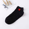 10pcs=5pairs Women Short Socks Red Heart Cute College Fresh Female Socks Soft Cotton Summer Autumn Hot Sale Girls Sock Meias Sox