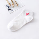 10pcs=5pairs Women Short Socks Red Heart Cute College Fresh Female Socks Soft Cotton Summer Autumn Hot Sale Girls Sock Meias Sox