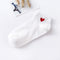 10pcs=5pairs Women Short Socks Red Heart Cute College Fresh Female Socks Soft Cotton Summer Autumn Hot Sale Girls Sock Meias Sox