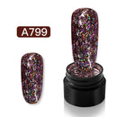 Rainbow Glitter Gel Nail Polish