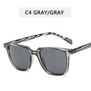 ZXWLYXGX Brand Design Sunglasses Men Driver Shades Male Vintage Sun Glasses Men Square Frame Mirror Summer UV400 Oculos de sol