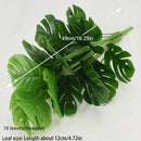 Artificial Plants Green Palm Leaves Monstera Home Garden Living Room Bedroom Balcony Decoration Tropical Plastic Fake Plant Long
