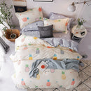 Kitty Duvet Cover Pillow Case Bed Sheet Set