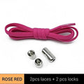 Third Version Elastic No Tie Shoelaces Metal Lock Shoe Laces For Kids Adult Sneakers Quick Shoelaces Semicircle Shoestrings F089