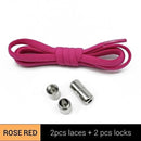 Third Version Elastic No Tie Shoelaces Metal Lock Shoe Laces For Kids Adult Sneakers Quick Shoelaces Semicircle Shoestrings F089