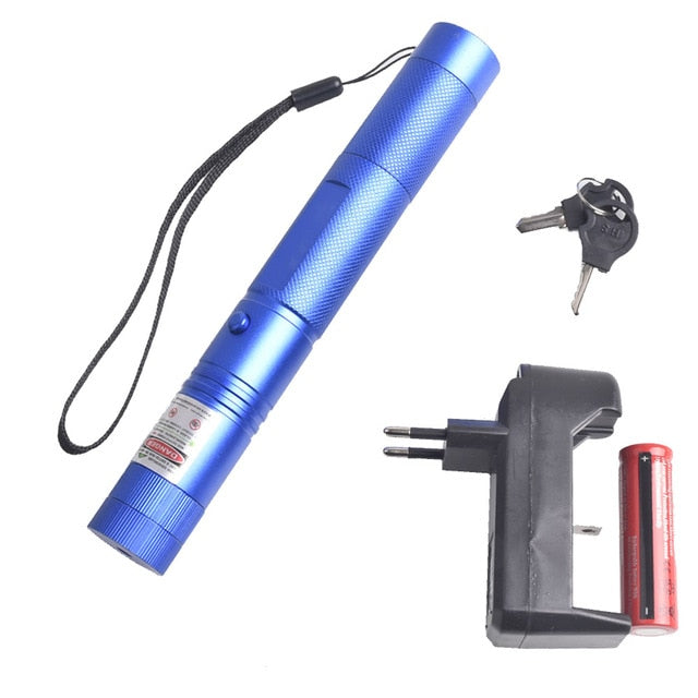 Powerful 10000m 532nm Green Laser Sight laser pointer Powerful Adjustable Focus Lazer with laser pen Head Burning Match