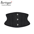 Burvogue Waist Trainer Corsets Slimming Shaper Belt Short Torso Satin Underbust Corset Sexy Lace Up Bustiers & Corsets Women
