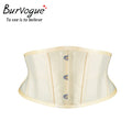 Burvogue Waist Trainer Corsets Slimming Shaper Belt Short Torso Satin Underbust Corset Sexy Lace Up Bustiers & Corsets Women
